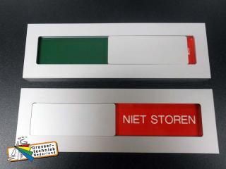 Schuifbordje niet storen 150x48mm aluminium.